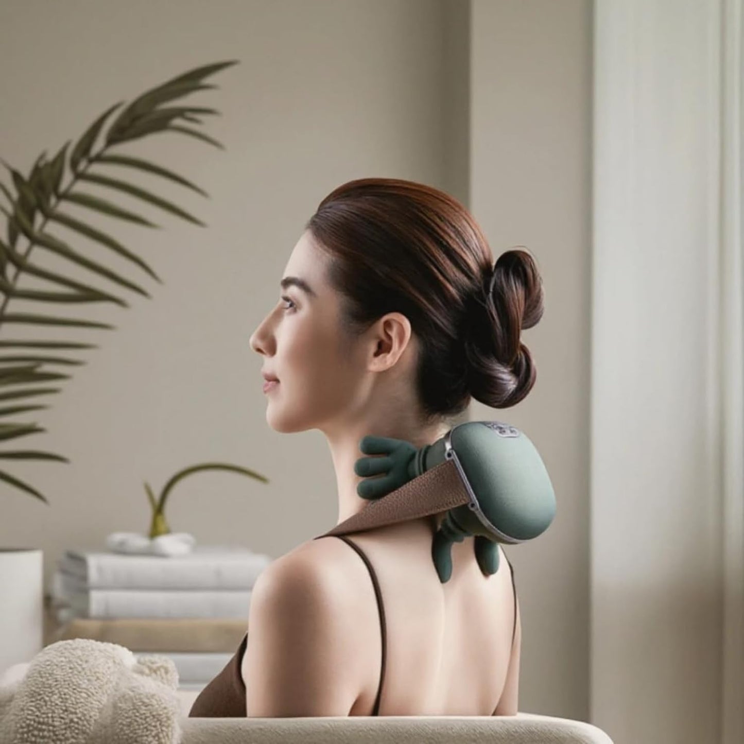 Heated Massager, Wireless Portable Shiatsu Neck, Back and Leg Massager